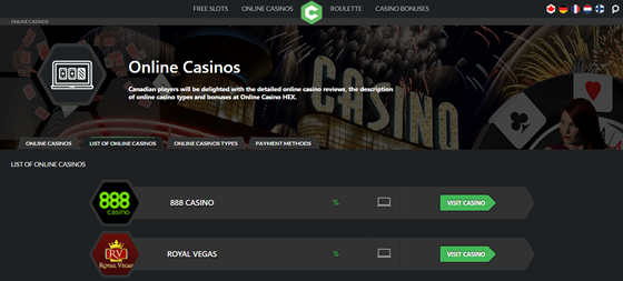 Online Casino Website Design: Online Casino HEX Overall Website Design